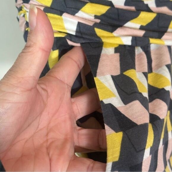 Boden Black and Tan Sheath Midi Dress with 3/4 Sleeves - Picture 5 of 10